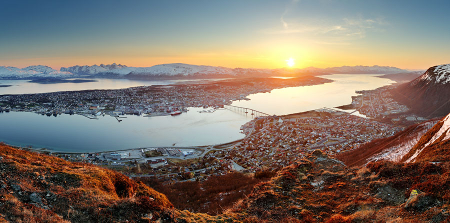 Tromsø i solnedgang